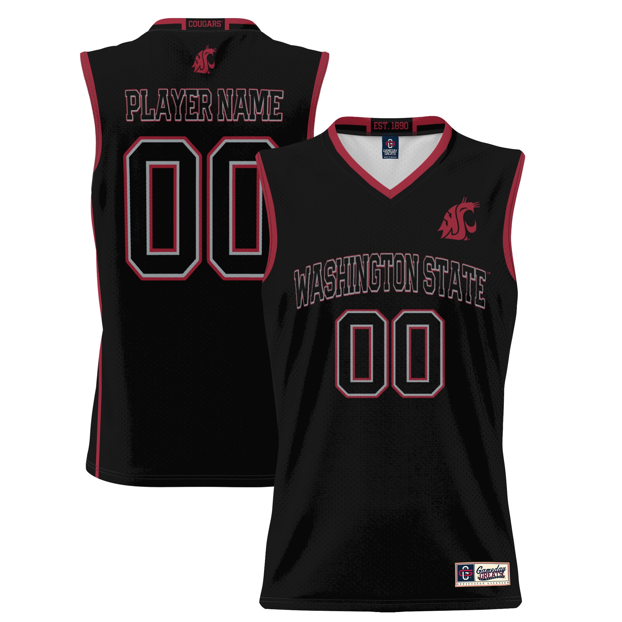 [NJP] Washington State Cougars GameDay Greats Youth NIL Pick-A-Player Lightweight Women's Basketball Jersey - Black