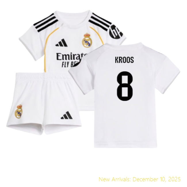2025-2026 Real Madrid RM Premium Home Baby Kit (Kroos 8) - Affordable