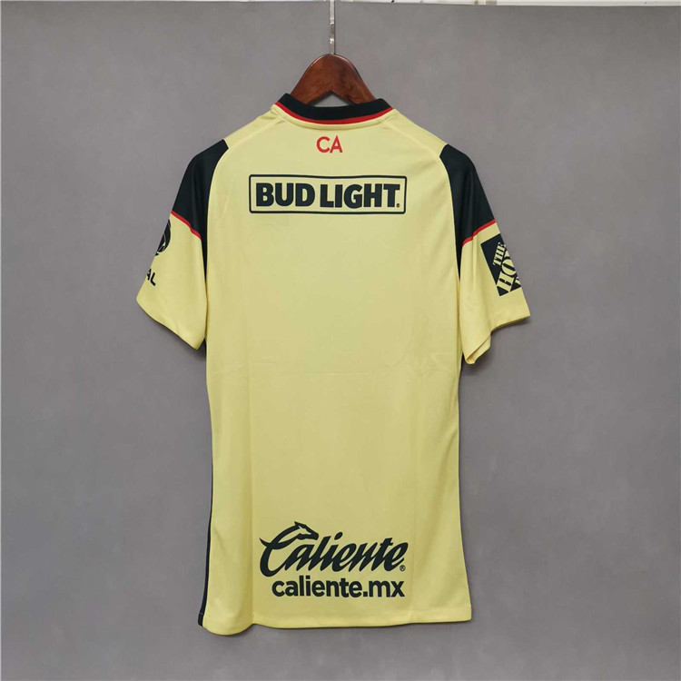 Club America 21-22 Home Yellow Soccer Jersey Football Shirt -