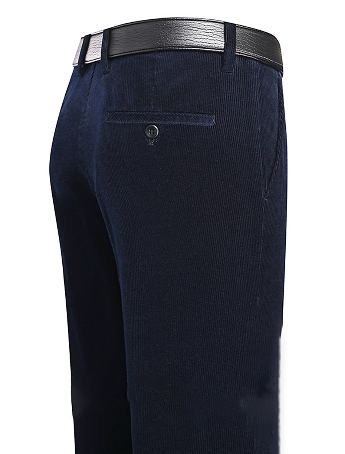 Men's Dress Pants Corduroy Winter Trousers Suit Pocket Plain Comfort