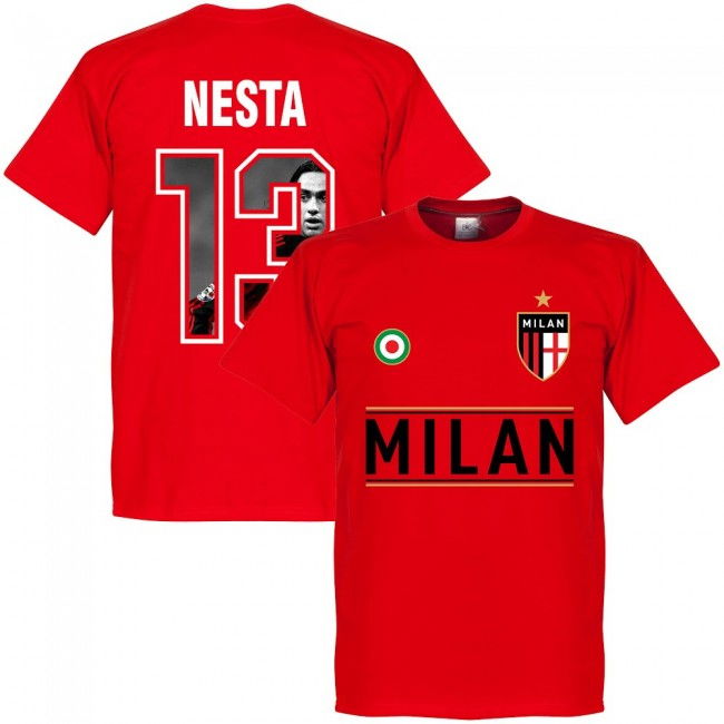 Red And Blacks Supporter Tee M. Nesta #13 Value For Money Classic (v7)