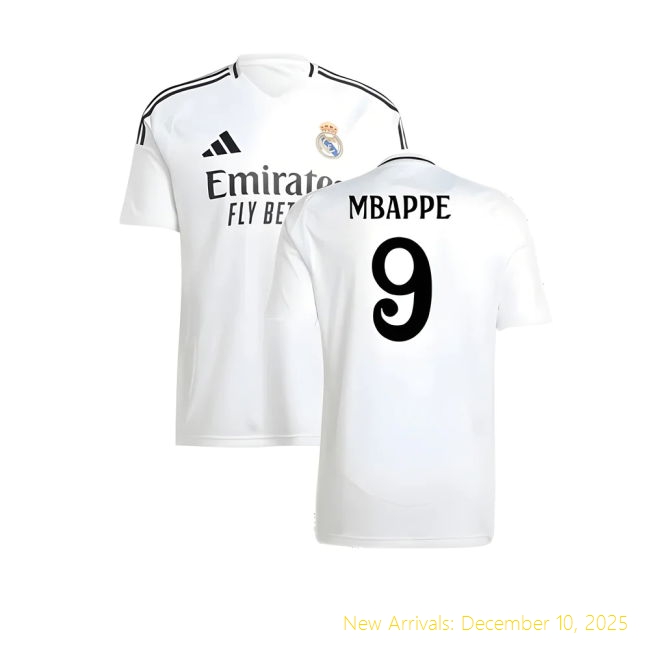 2024-2025 Real Madrid Home Shirt - Elite Fan Gear (Mbappe 9)