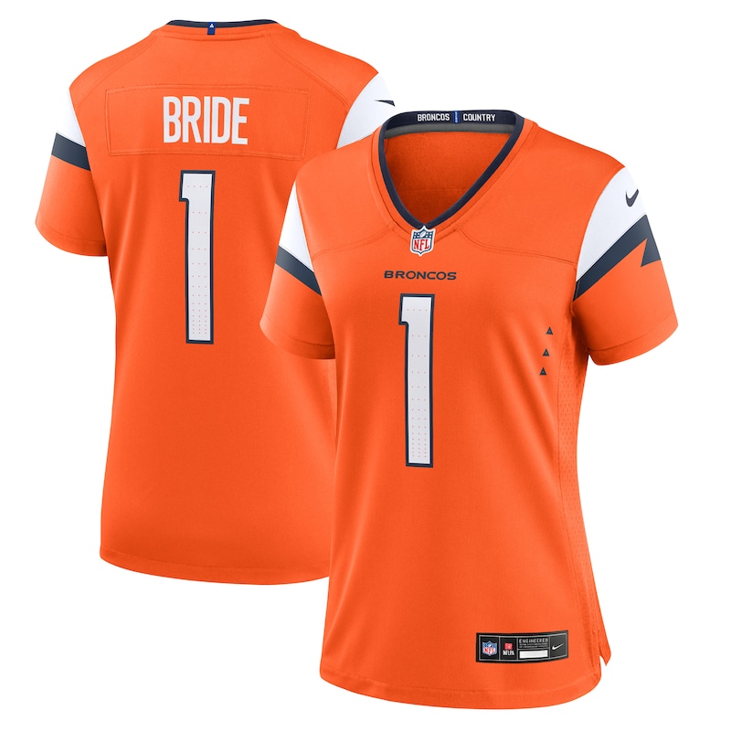None Number 1 Bride DEN Broncos Elite Authentic Jersey Football Appare