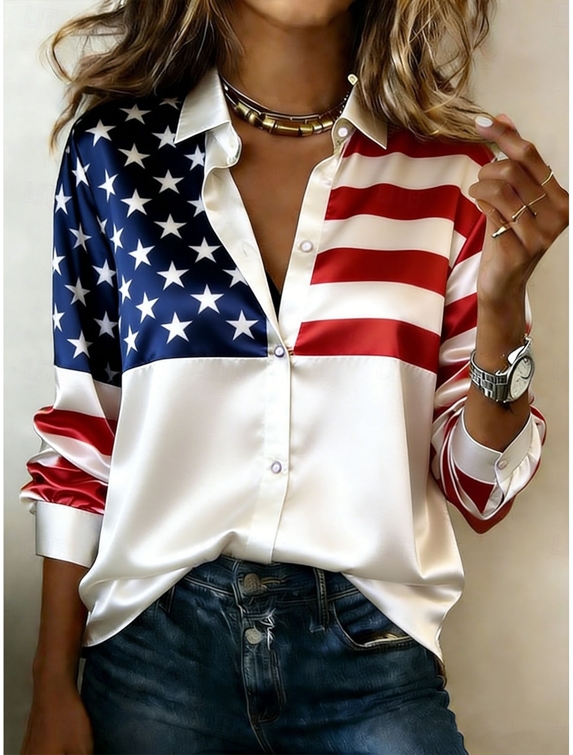 Independence Day American Anniversary Patriotic Women's Pullover Hoodie Sweatshirt Graphic Letter Warm Casual Print Long Sleeve Hooded Casual Street Dailywear Print Black White Red Gray