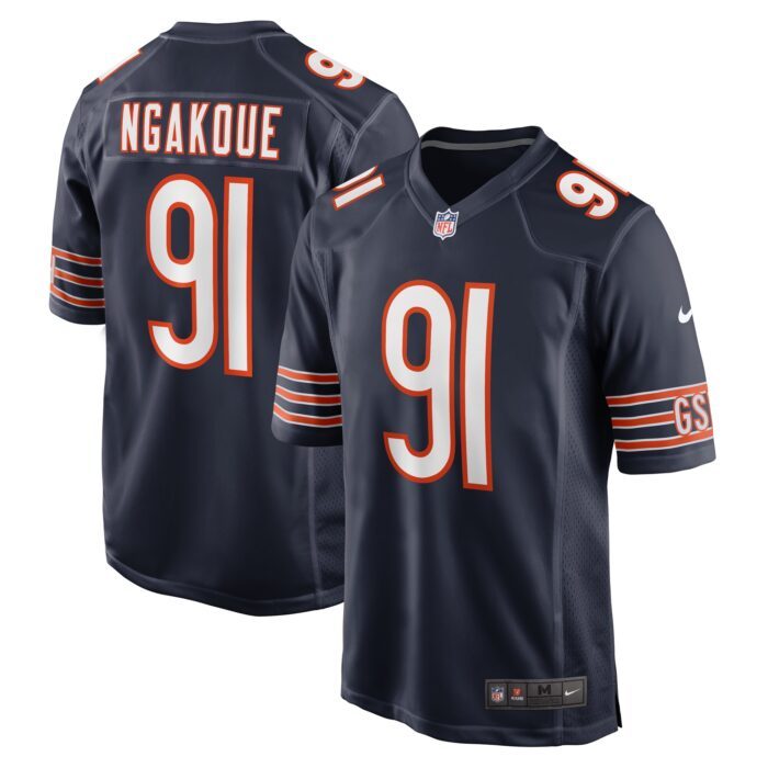 Men's Chicago Bears Yannick Ngakoue Nike Navy Team Game Je...