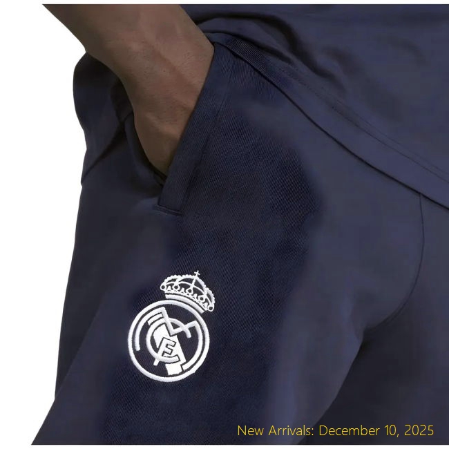 2025-2026 Real Madrid Home Shorts - Genuine Supporter Wear - Navy...