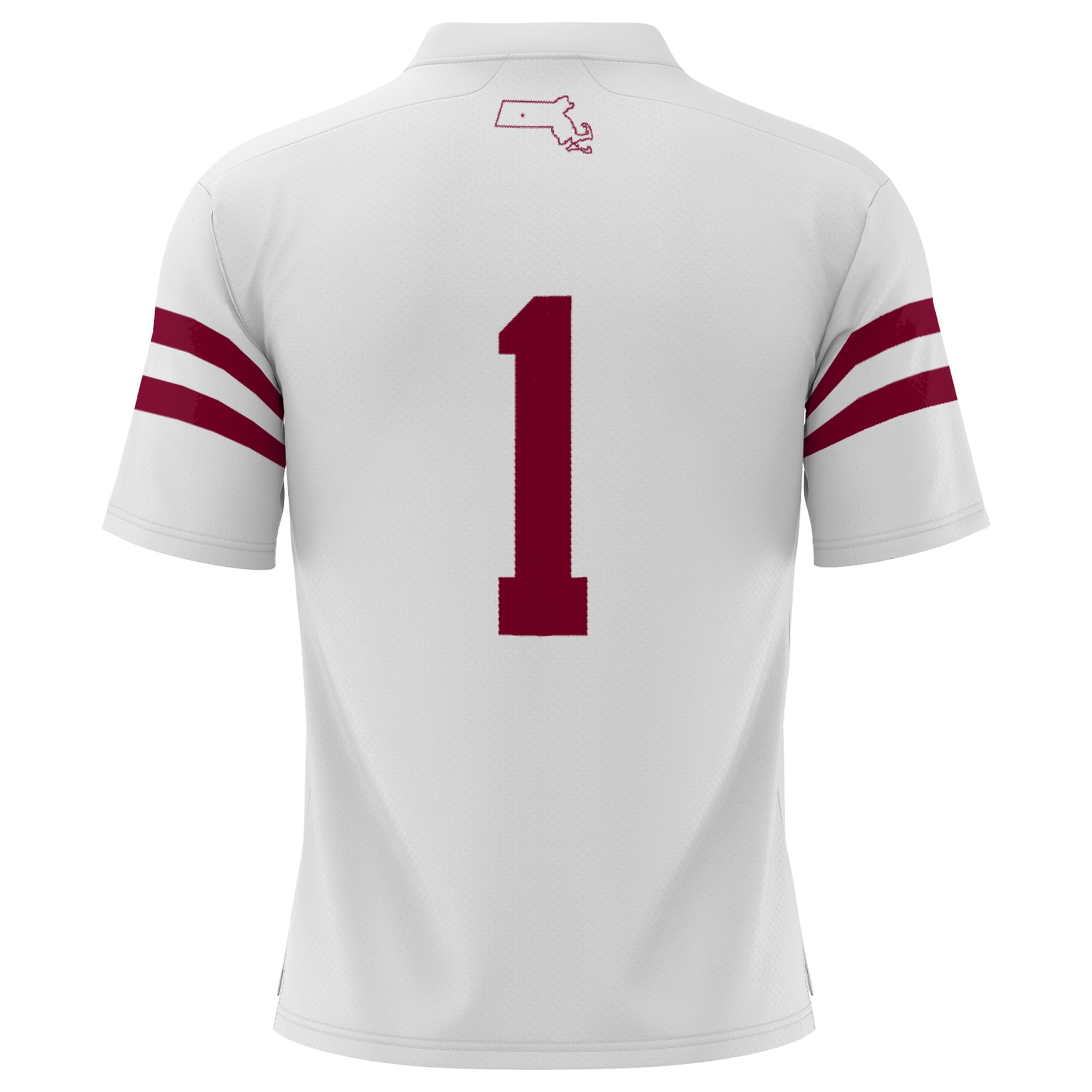 Youth #1 White UMass Minutemen Football Jersey