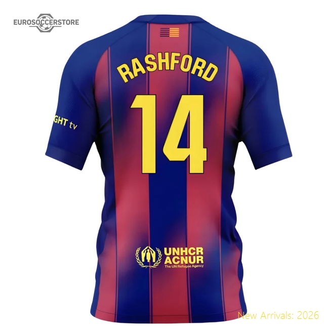 Genuine 2025-2026 Barcelona Home Shirt (Kids) (Rashford 14)
