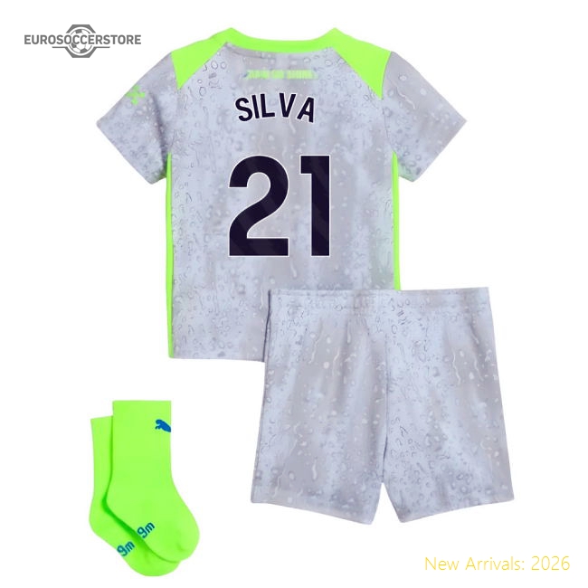 Authentic 2025-2026 Man City Third Baby Kit (silva 21) - Premium