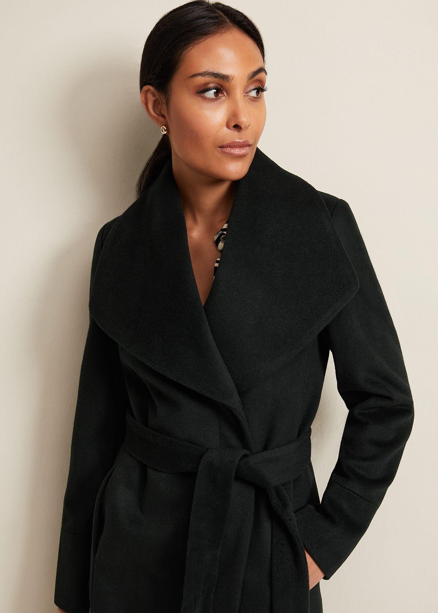 Petite Nicci Belted Wool Coat