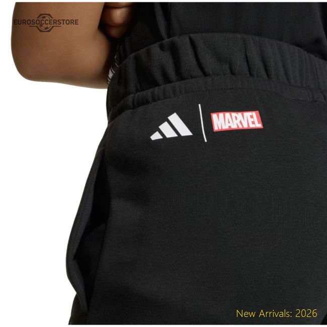 Official 2025-2026 Real Madrid Marvel Pants (Black) - Kids