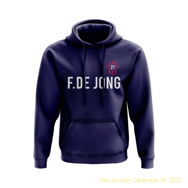 Top Grade Barca Frenkie De Jong Barcelona Number Hoody (Navy)