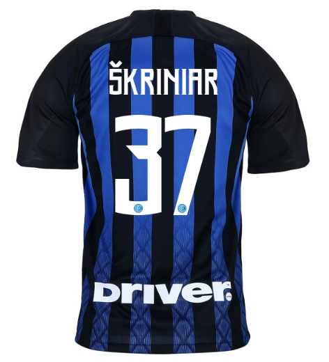 18-19 INTER MILAN SKRINIAR 37 HOME SOCCER JERSEY SHIRT - Official