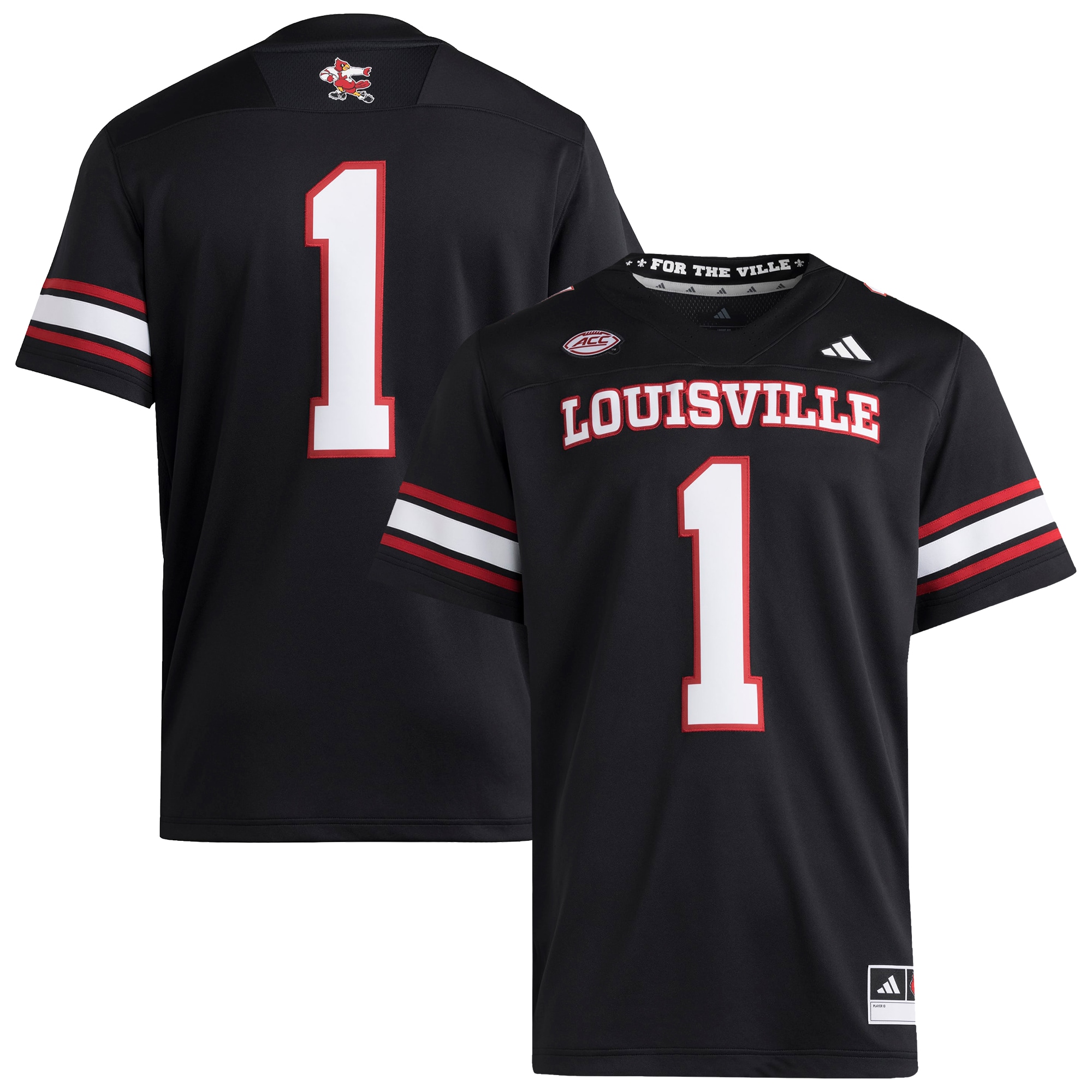 [NJP] Women's Louisville Cardinals Premier Strategy Jersey - Black