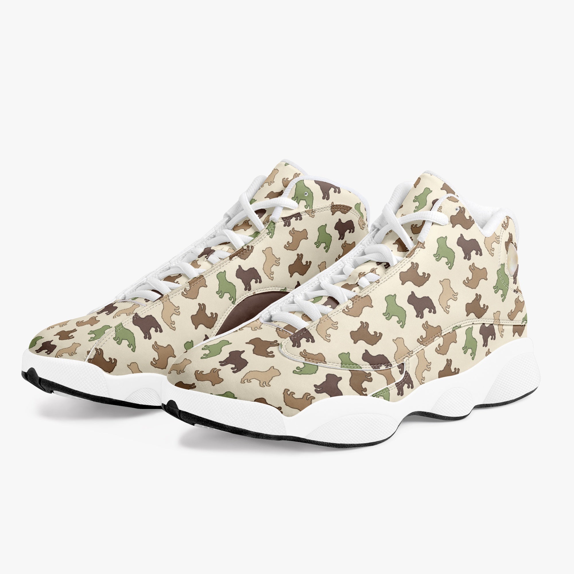 French Bulldog Lover Biggie Basketball Sneakers Stylish Walking Shoes