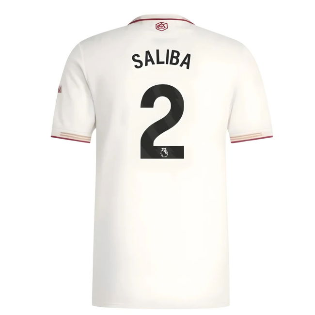 Arsenal 2025-20 Third Football Shirt Saliba (2) L S