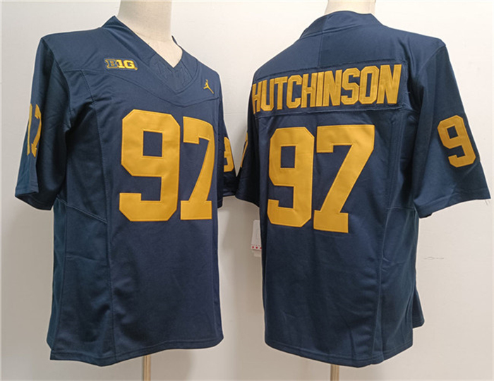 Men's U-M Wolverines Aidan Hutchinson #97 game jersey Game 2023 team