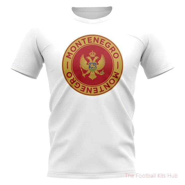 Montenegro Football Badge T-Shirt (White)