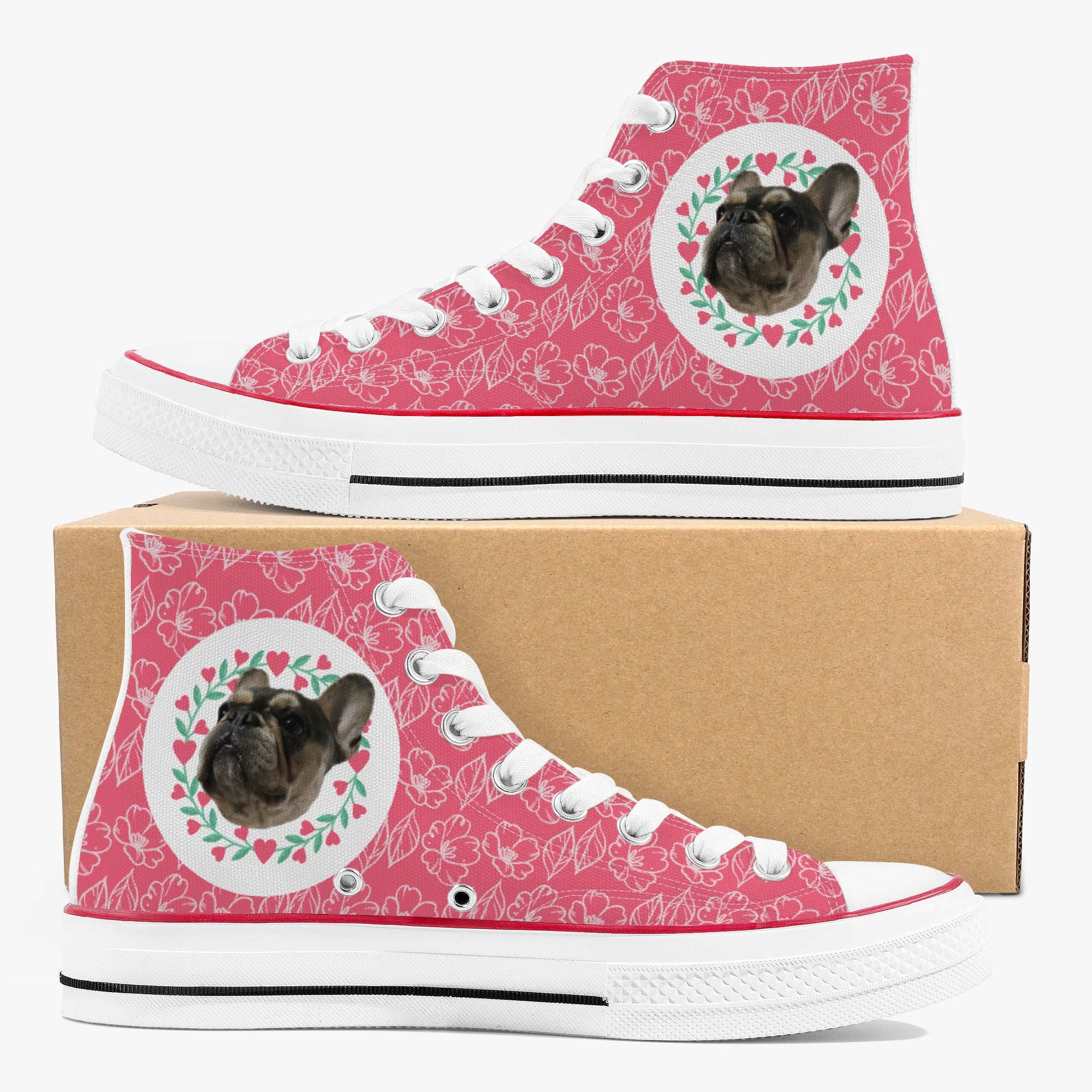 High-Quality Stitch - Personalized High-top Canvas Shoes for Home Use