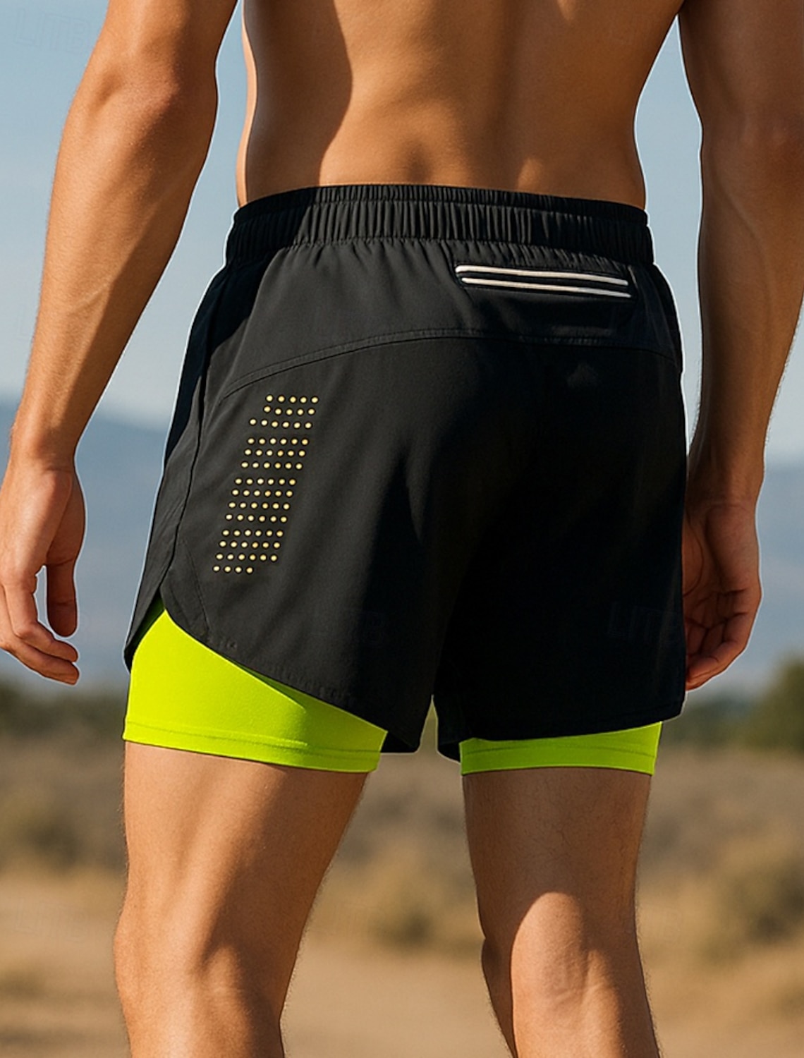 Men's Shorts with Tights Patchwork Casual Outdoor Sports & Summer