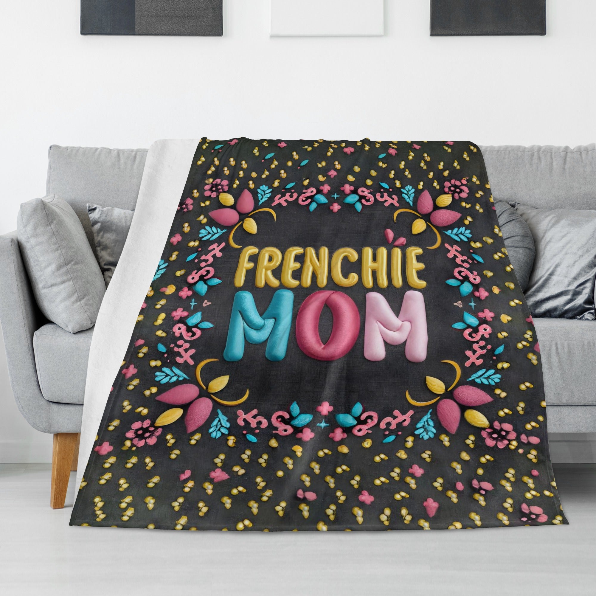 Minimal-Aesthetic Trendy Frenchie Mom - Blanket for Dog Owners Stylish