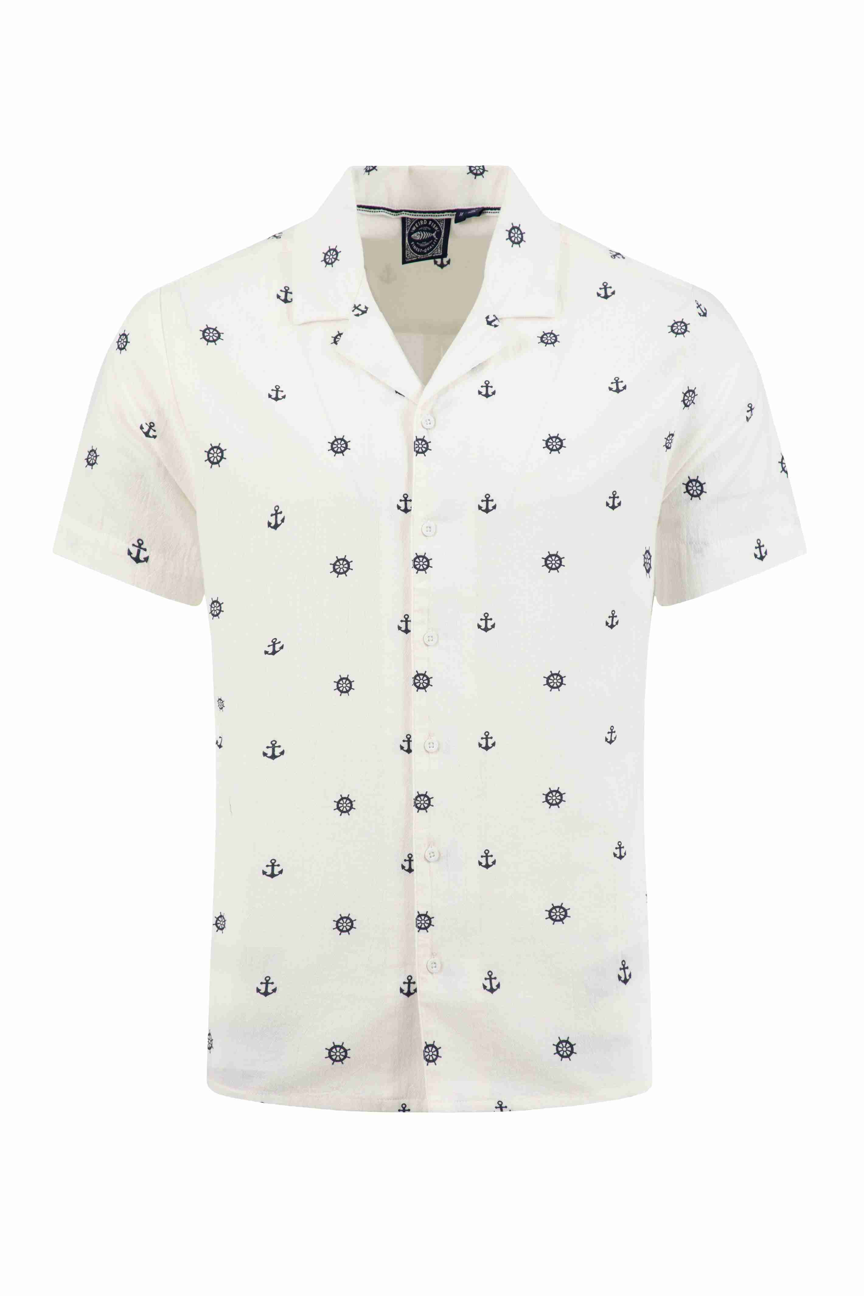 Hugh Printed Shirt Dusty White