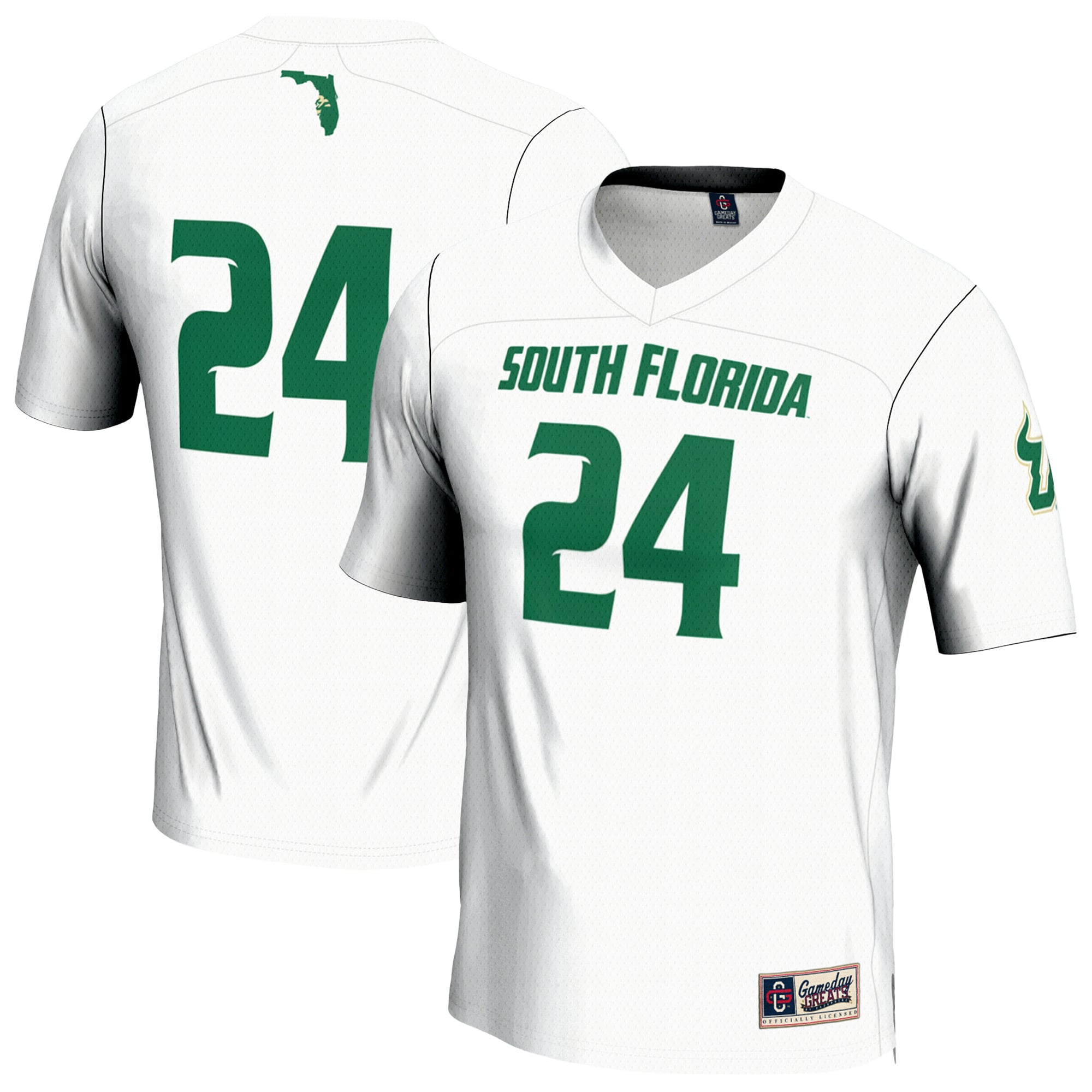 #24 South Florida Bulls GameDay Greats Youth Lightweight Lacrosse Jersey - White