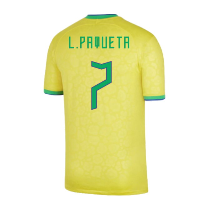 High 2022-2023 Brazil Home Shirt (L.Paqueta 7) Official