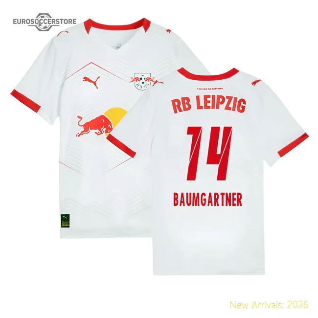 Popular 2025-2026 Red Bull Leipzig Home Shirt (Kids) (Baumgartner 14)