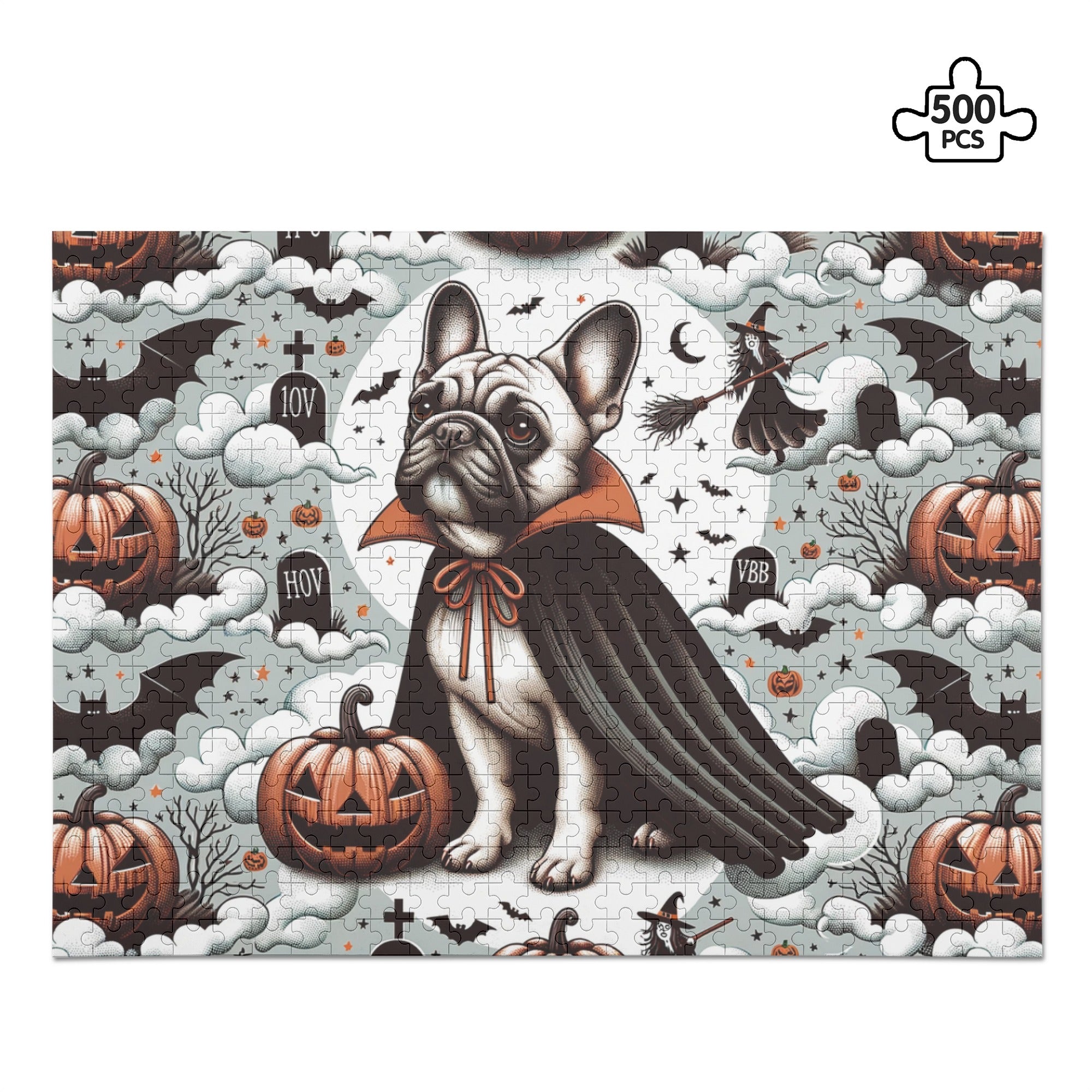 French Bulldog Princess 500 Piece Wooden Puzzle Practical Pet Supply