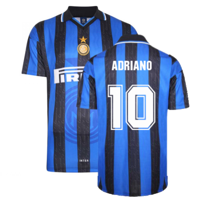 Authentic Nerazzurri Main Shirt Adriano 1 #0 2024-2025 Season (v7)