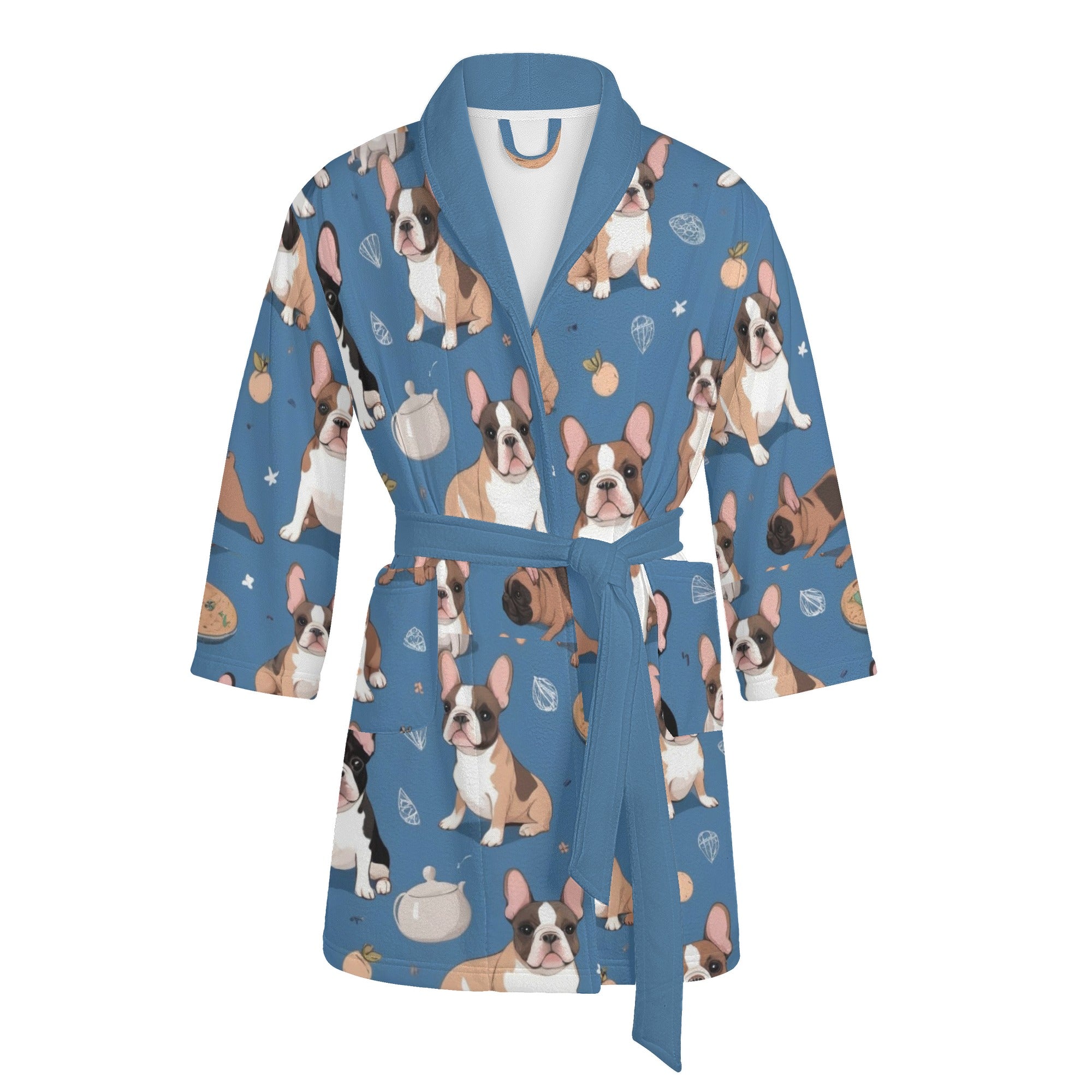 Safe Lady - Comfortable Women Bathrobe For Frenchie Pups
