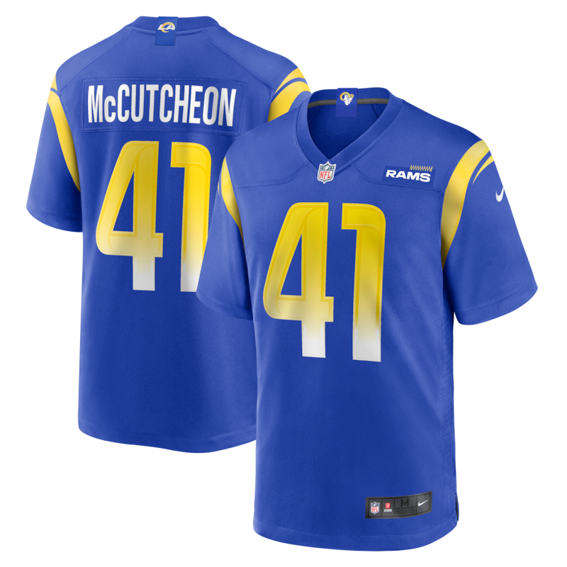 None Cameron McCutcheon LA Rams Genuine Replica Jersey Football Appare