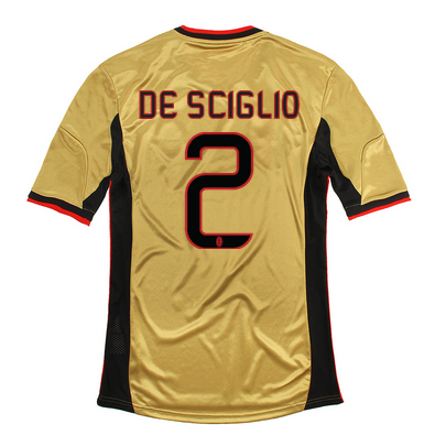 Elite Durable 1314 AC Milan 2 De Sciglio Third Golden Jersey