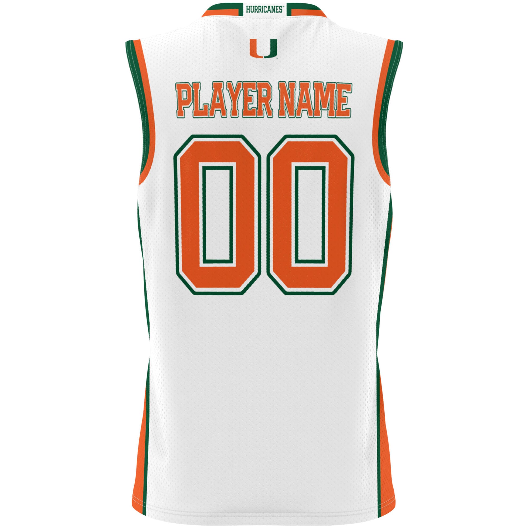 [NJP] Miami Hurricanes GameDay Greats Youth NIL Pick-A-Player Lightweight Women's Basketball Jersey - White