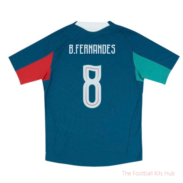 2026-2027 Portugal Training Jersey Pro (Ocean Tropic) (B.Fernandes 8)