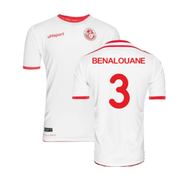 Pro-Grade Tunisia 2018 Home Shirt ((Excellent) M) (Benalouane 3)