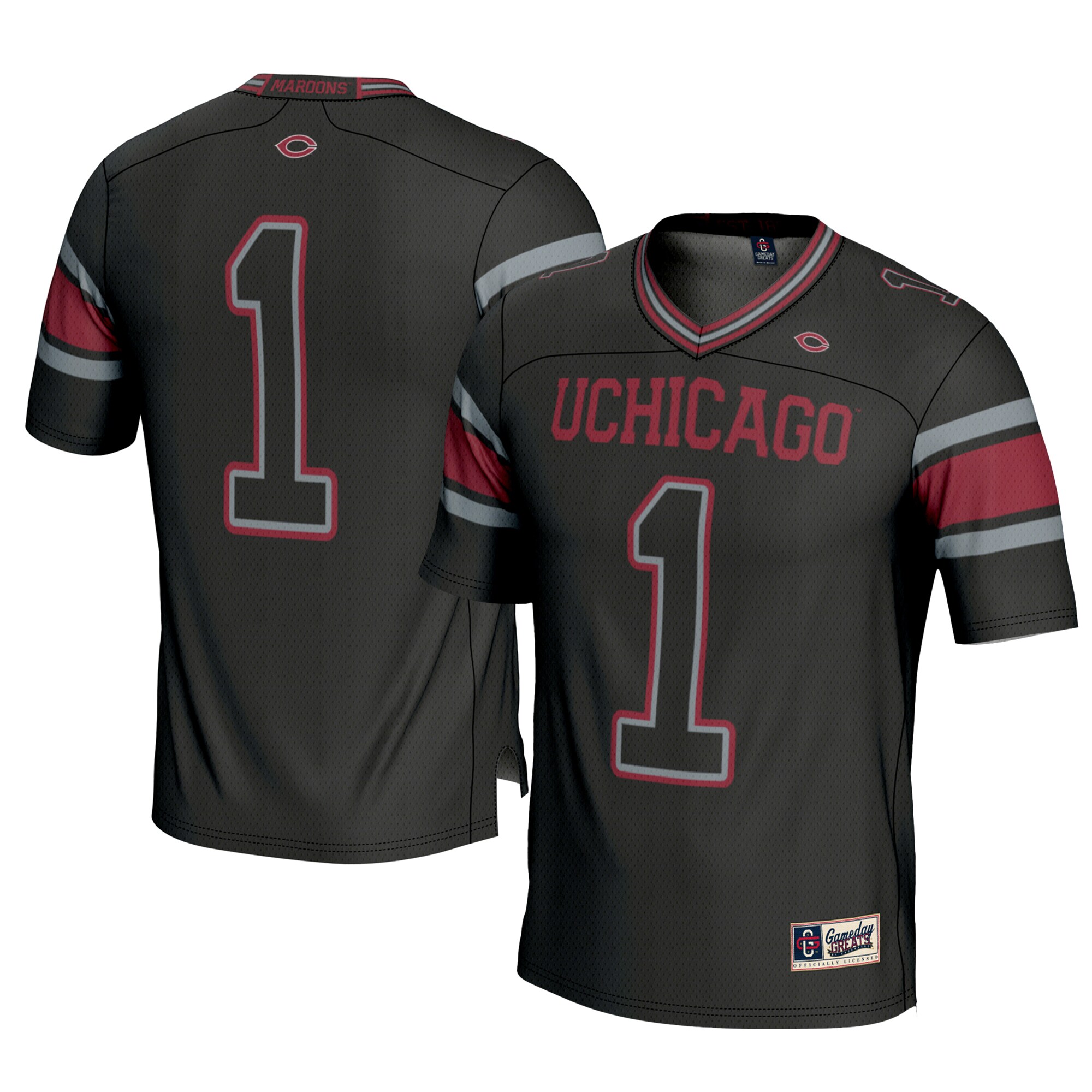 UChicago Maroons #1 Football Jersey - Black | Stadium Series 2026