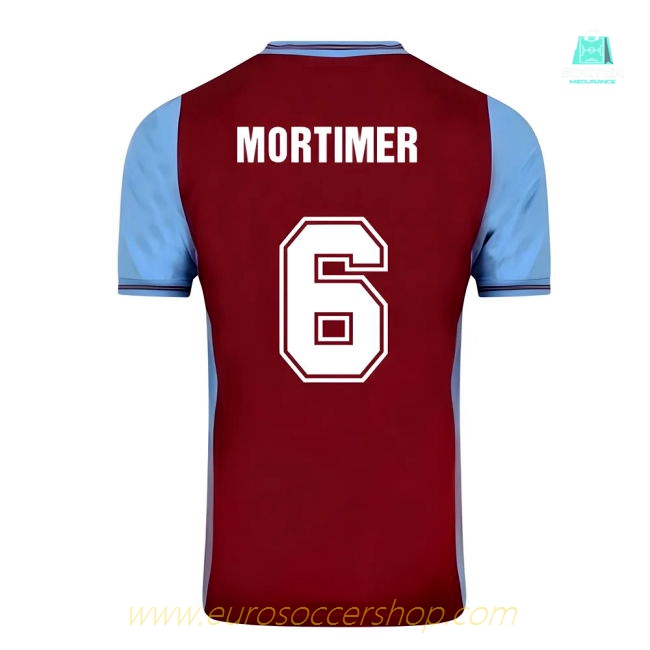 Score Draw Aston Villa 1982 Champions Of Europe Retro Football Shirt (Mortimer 6)