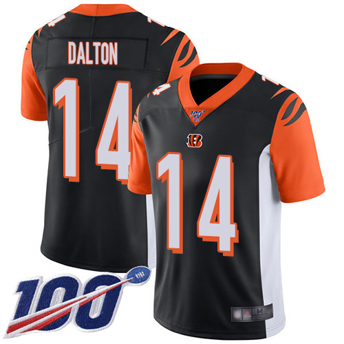 Official NFL CIN Bengals #14 Andy Dalton Black Limited Jersey
