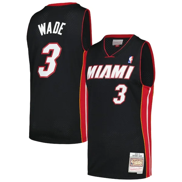 Professional Dwyane Wade MIA NBA Jersey - Black - Cost-Effective