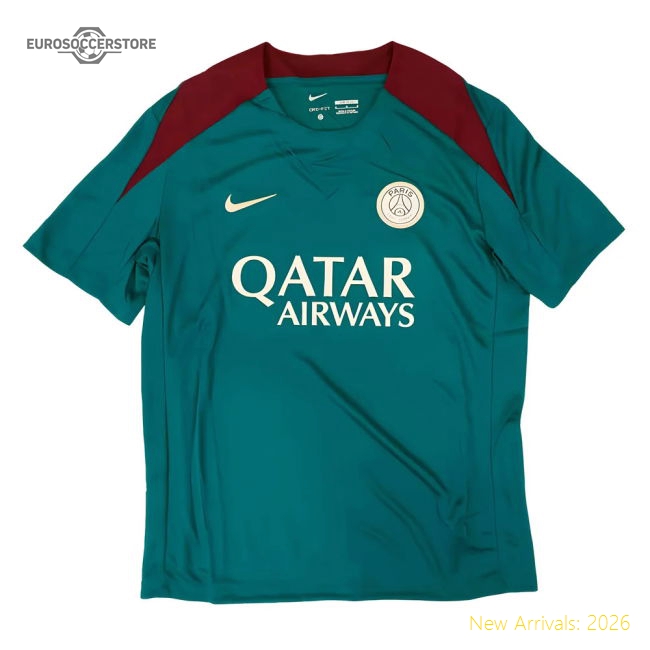 High-Quality 2024-2025 Psg Strike Dri-Fit Training Shirt (Teal)