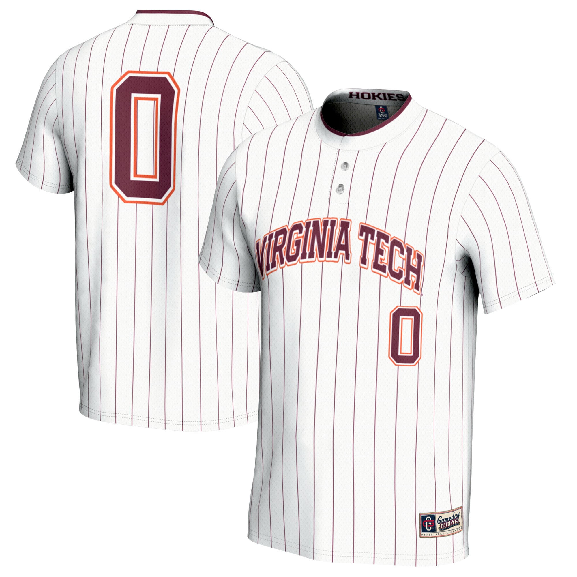 [NJP] Virginia Tech Hokies GameDay Greats Youth Softball Fashion Jersey - White