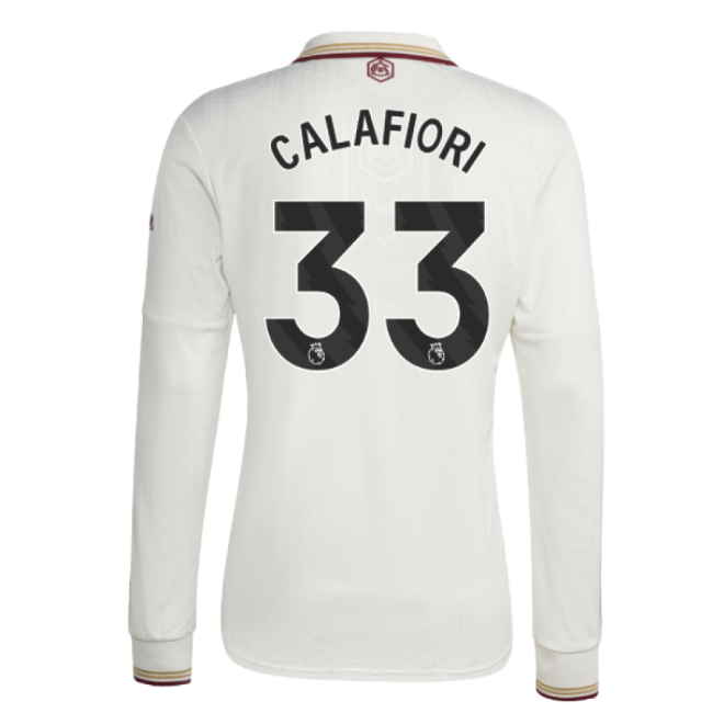 2025-2026 Arsenal Long Sleeve Third Shirt (Calafiori 33)