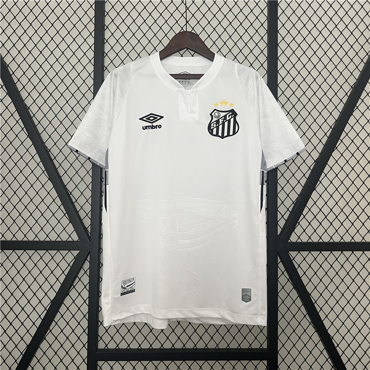 Breathable Santos FC Home 2425 Soccer Jersey Football Shirt
