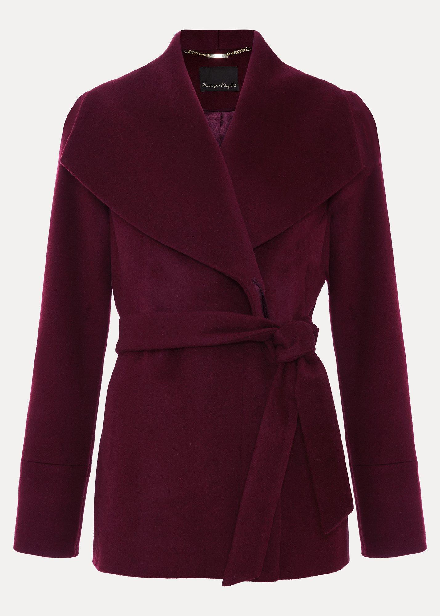 Nicci Short Belted Wool Coat