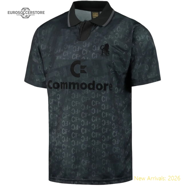 Authentic Chelsea 1992 Black Out Retro Football Shirt (zola 25)