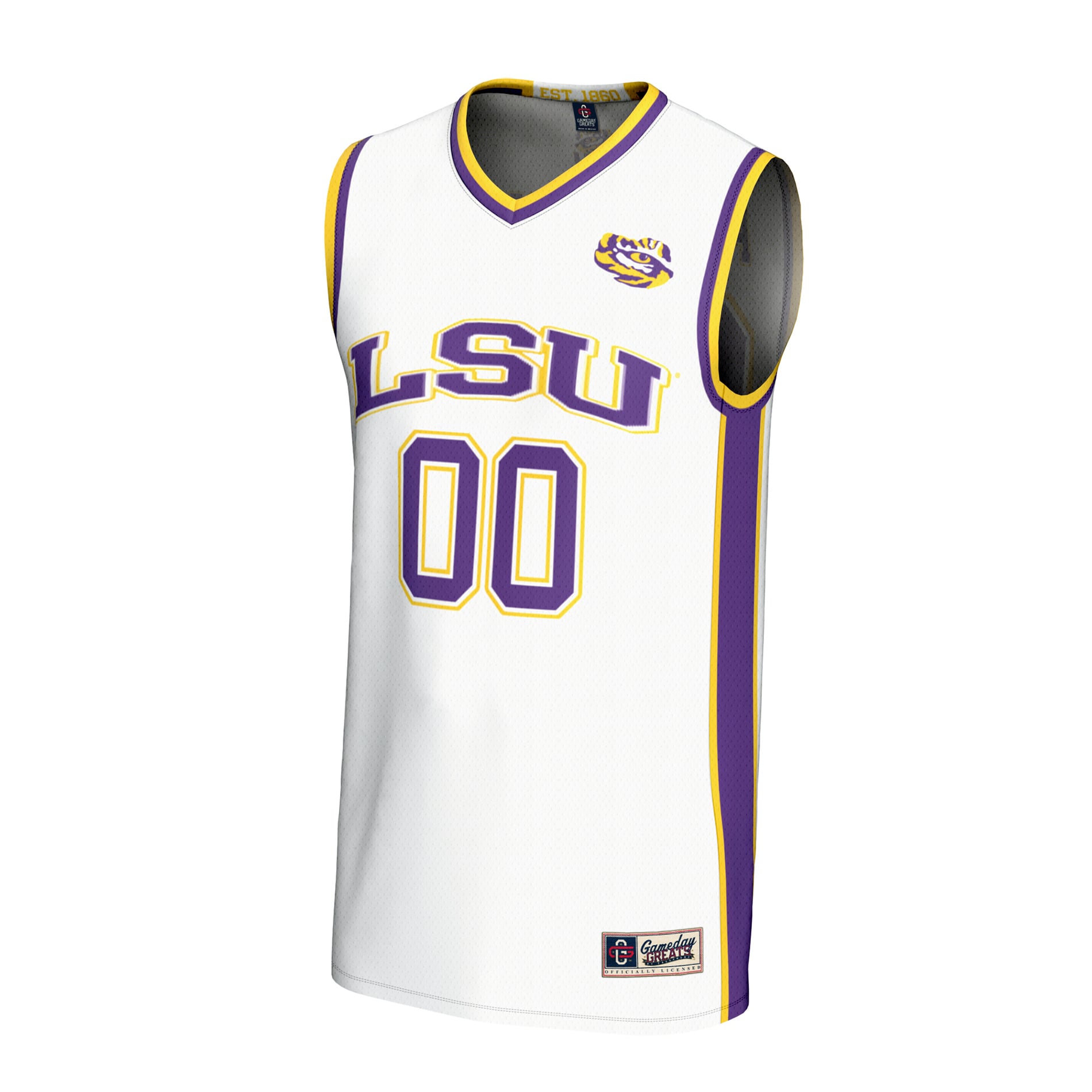 LSU Tigers GameDay Greats Youth NIL Pick-A-Player Lightweight Collegiate Men's Basketball Fashion Jersey - White
