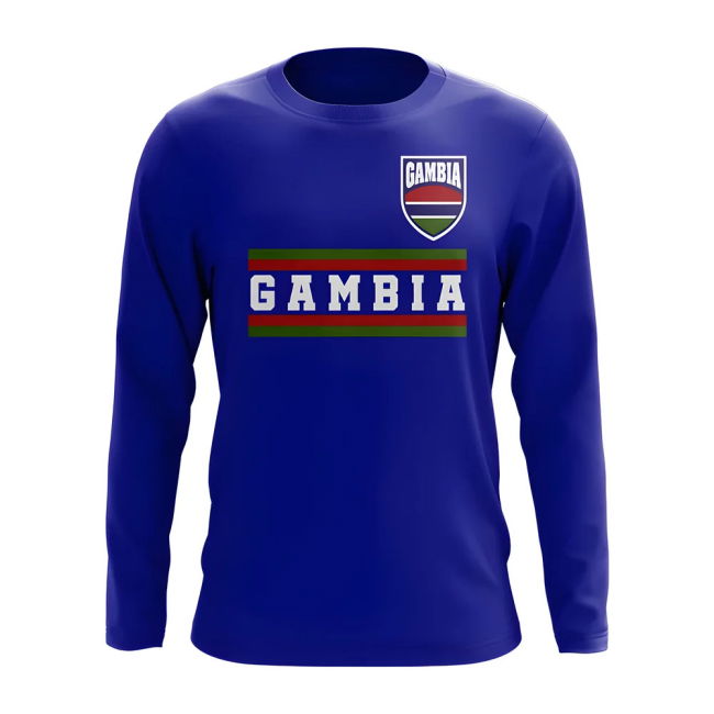 Match-Ready Gambia Core Football Country Long Sleeve T-Shirt (Royal)