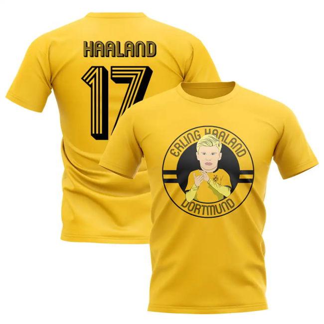 Erling Haaland Dortmund Illustration football T-Shirt (Adult